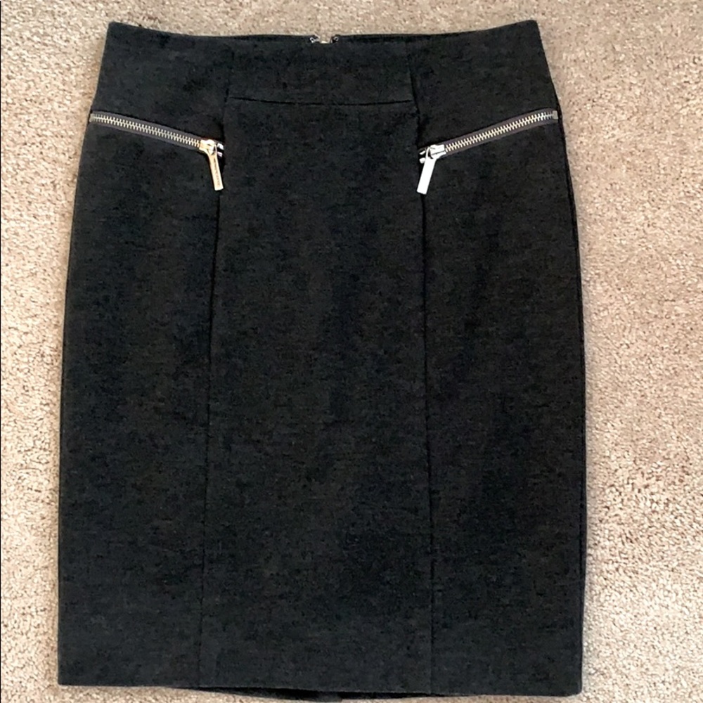 MICHAEL KORS GREY SLIM STRAIGHT SKIRT SZ.2